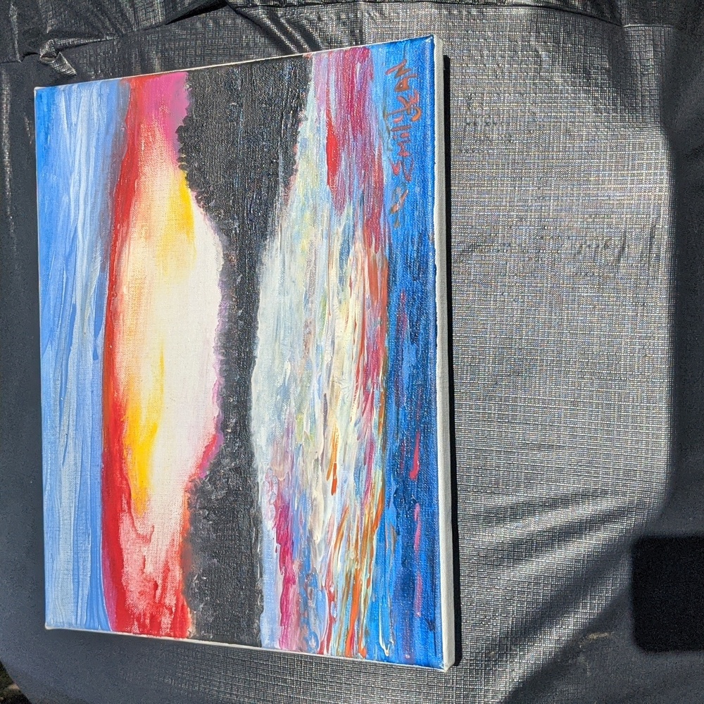 Painting #capecod #lake #sunset